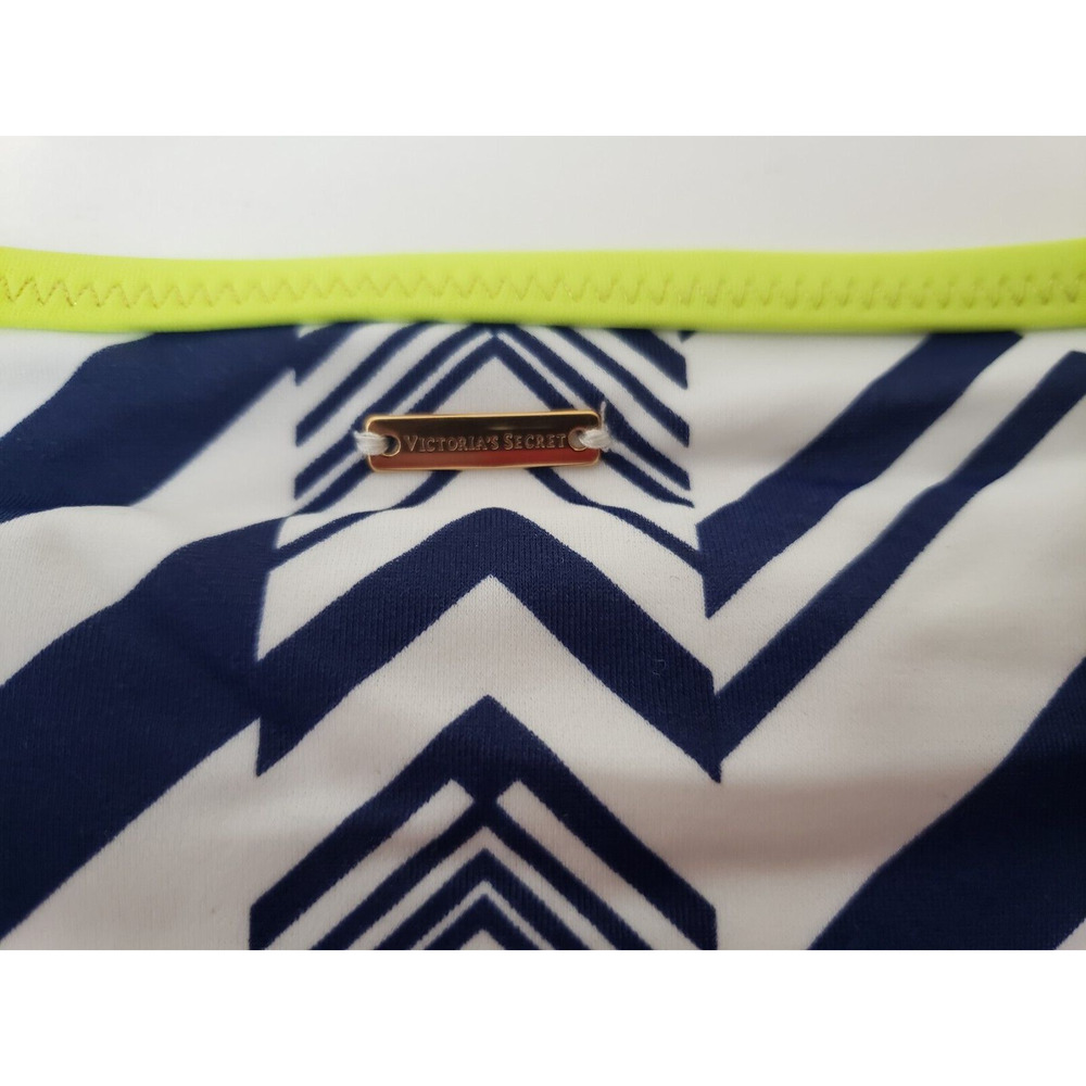Y2K Victoria's Secret Swim Bikini Bottom Size M Strappy Cheeky Geo Beach - Picture 3 of 5